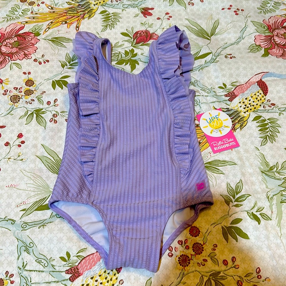 Lavender girls Rufflebutts swimsuit size 4T